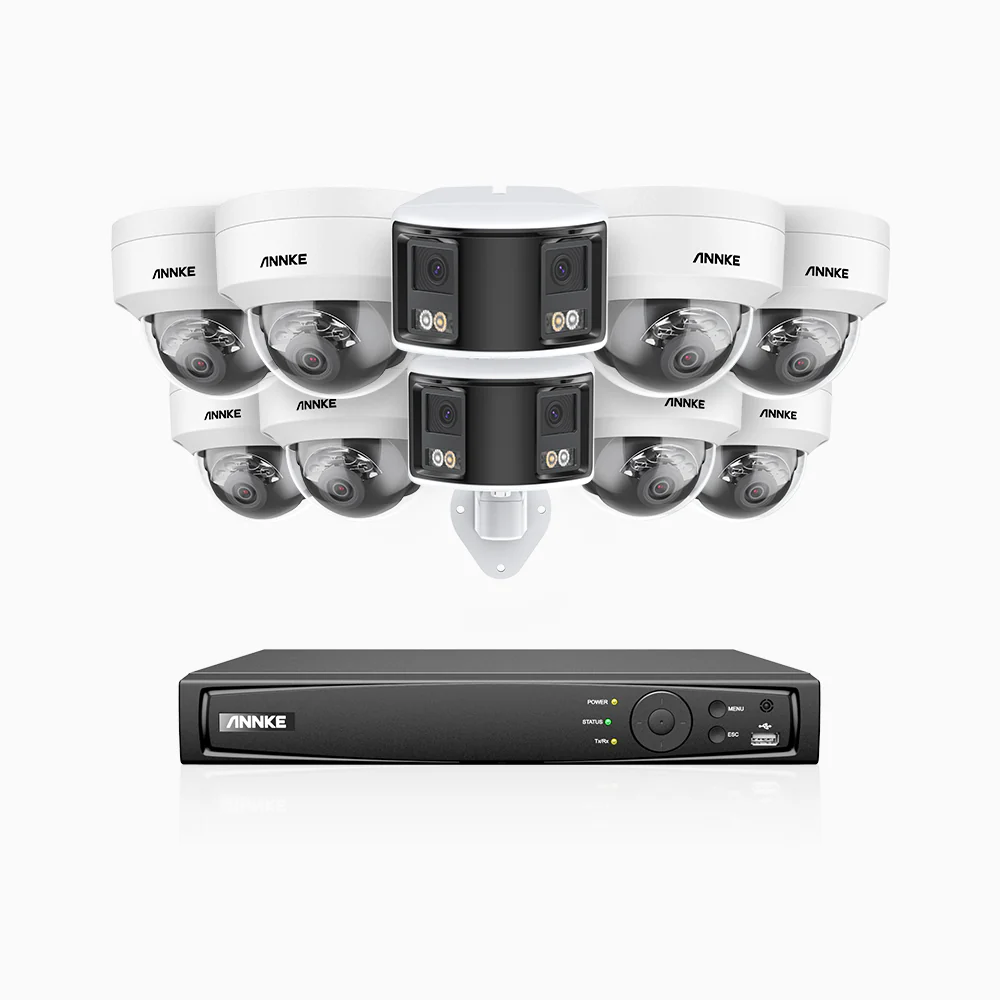 HDCK680 - 16 Channel PoE NVR Security System with Eight 4K Cameras & Two 6MP Dual Lens Panoramic Camera (180° Ultra Wide Angle), Human & Vehicle Detection, Built-in Microphone, Two-Way Audio - Image 3