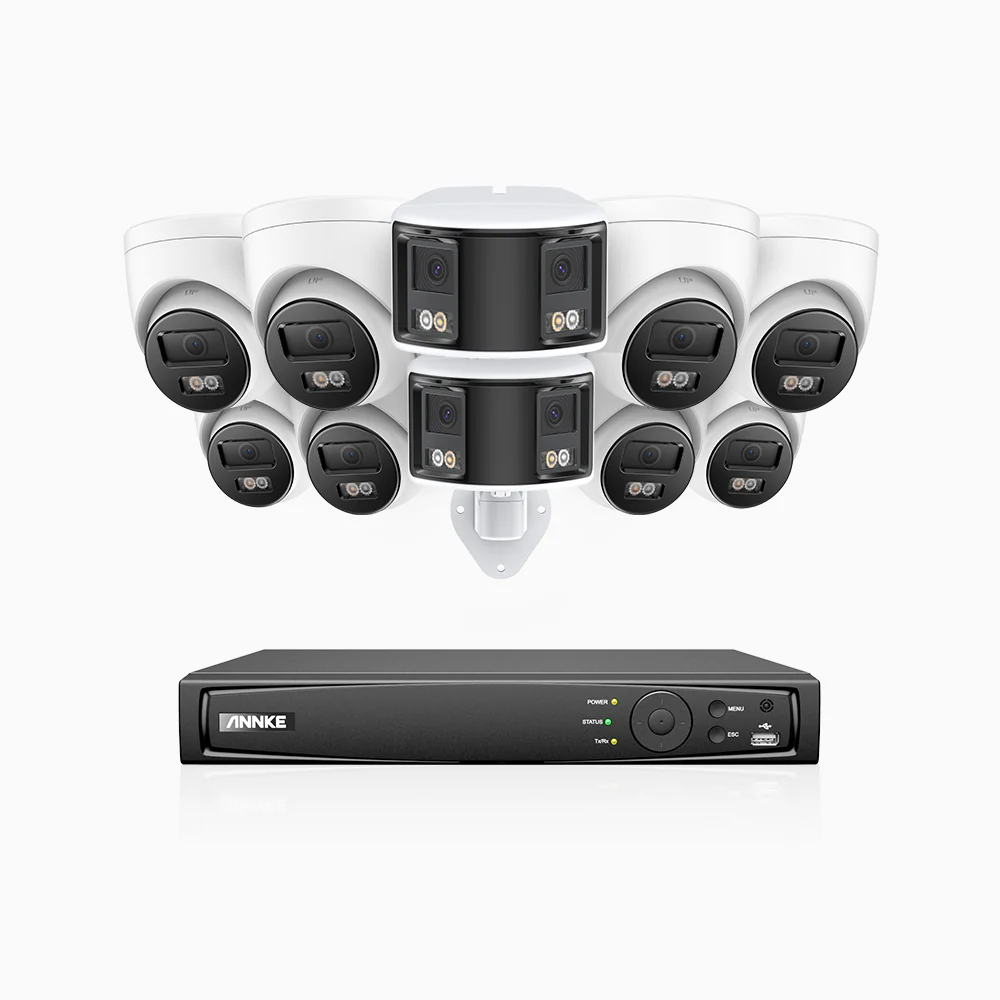 HDCK680 - 16 Channel PoE NVR Security System with Eight 4K Cameras & Two 6MP Dual Lens Panoramic Camera (180° Ultra Wide Angle), Human & Vehicle Detection, Built-in Microphone, Two-Way Audio - Image 5