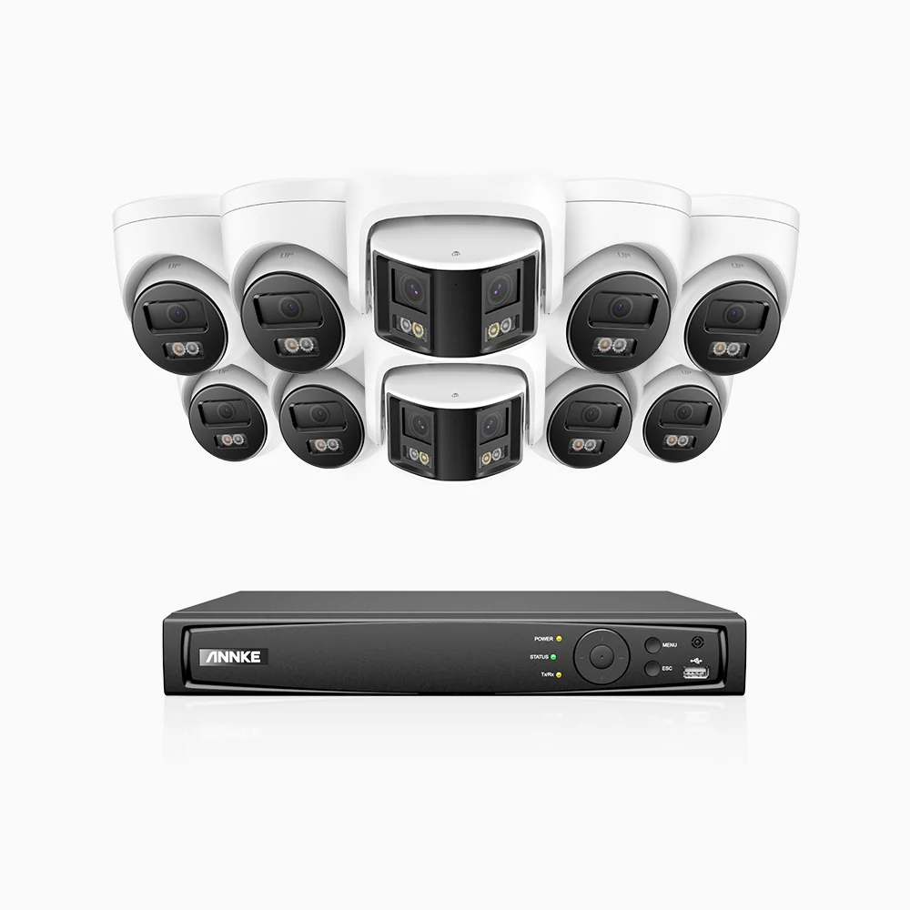 HDCK680 - 16 Channel PoE NVR Security System with Eight 4K Cameras & Two 6MP Dual Lens Panoramic Camera (180° Ultra Wide Angle), Human & Vehicle Detection, Built-in Microphone, Two-Way Audio - Image 6