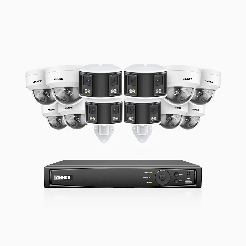 HDCK680 - 16 Channel PoE NVR Security System with Eight 4K Cameras & Four 6MP Dual Lens Panoramic Camera (180° Ultra Wide Angle), Human & Vehicle Detection, Built-in Microphone, Two-Way Audio - Image 3