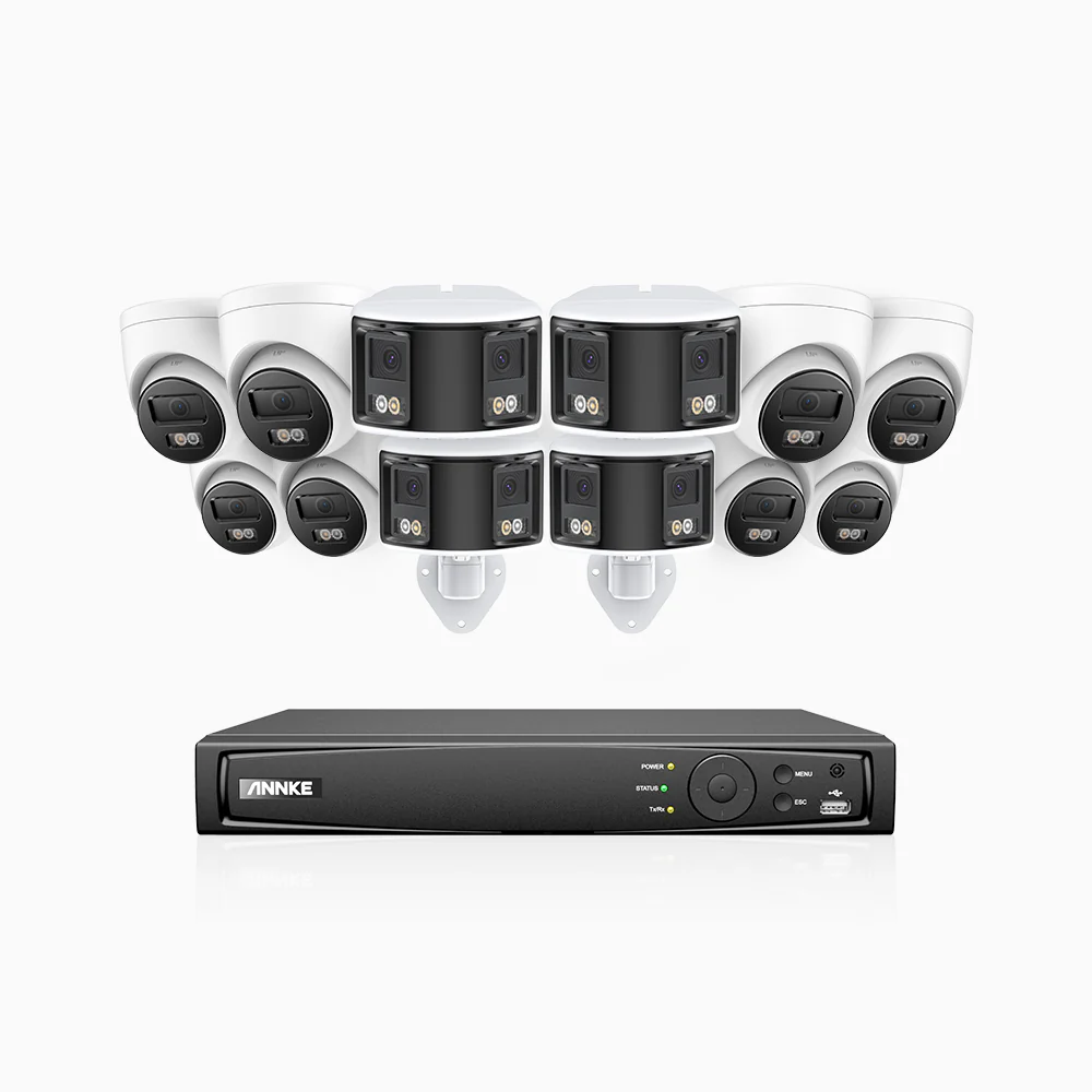HDCK680 - 16 Channel PoE NVR Security System with Eight 4K Cameras & Four 6MP Dual Lens Panoramic Camera (180° Ultra Wide Angle), Human & Vehicle Detection, Built-in Microphone, Two-Way Audio - Image 5