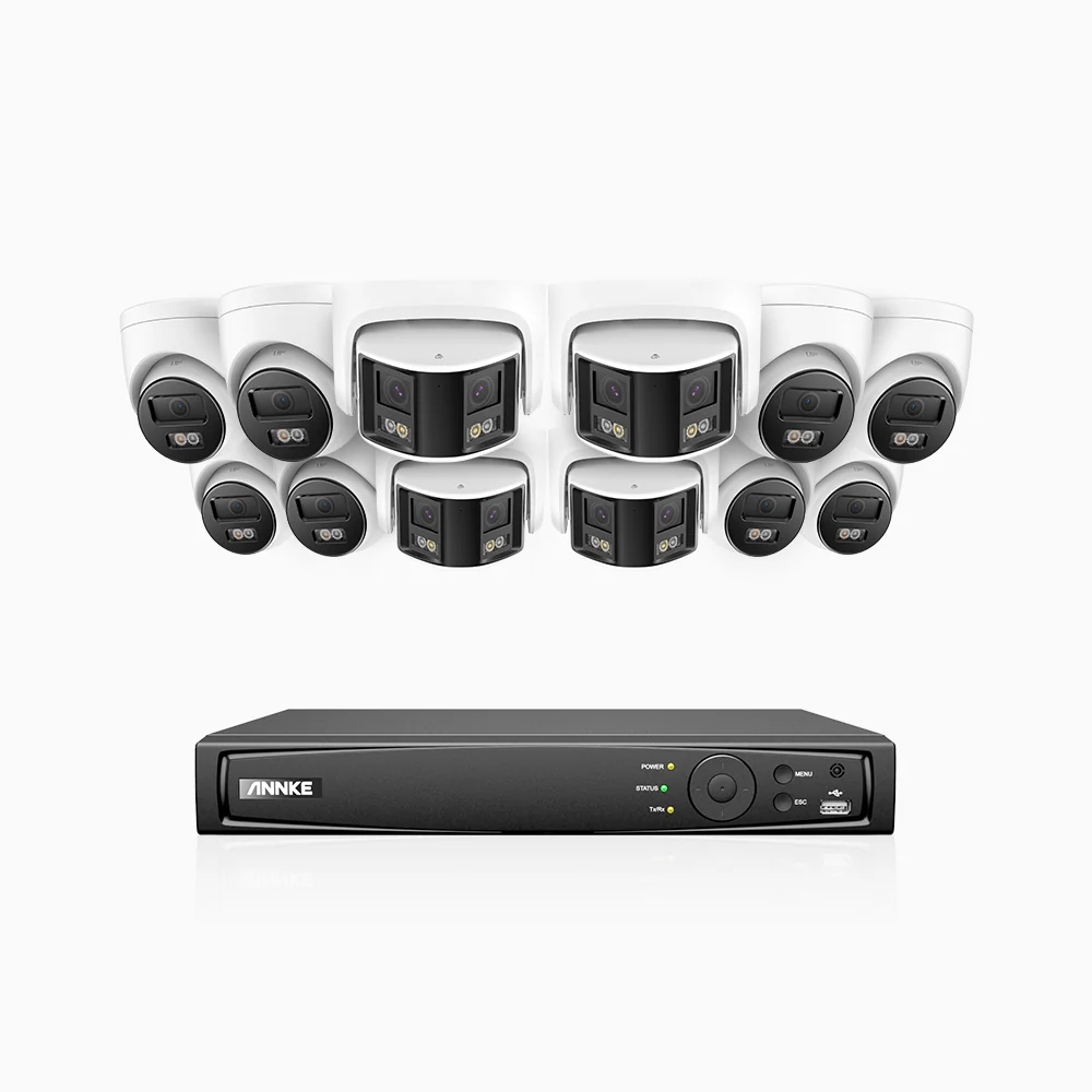 HDCK680 - 16 Channel PoE NVR Security System with Eight 4K Cameras & Four 6MP Dual Lens Panoramic Camera (180° Ultra Wide Angle), Human & Vehicle Detection, Built-in Microphone, Two-Way Audio - Image 6