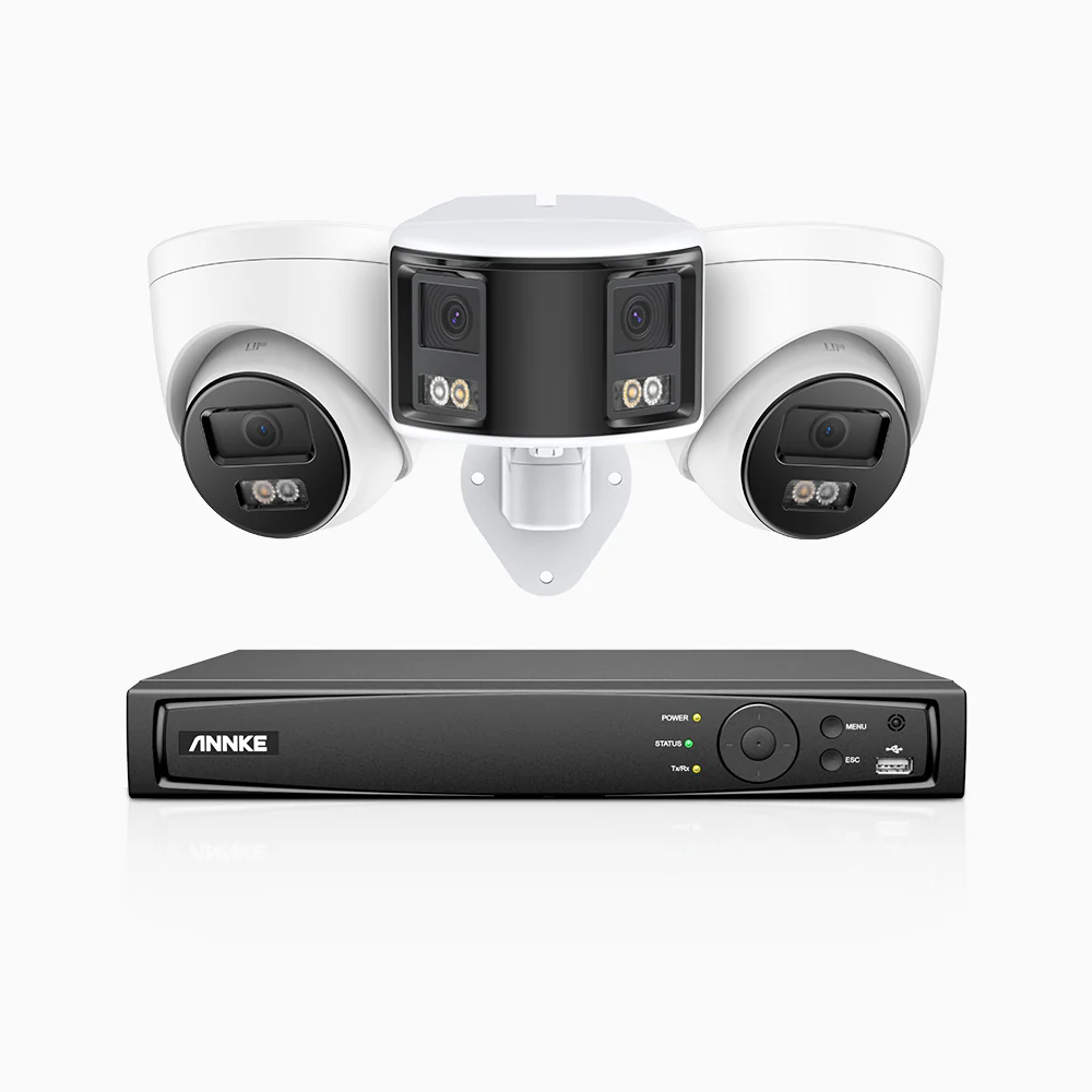 HDCK680 - 4 Channel PoE NVR Security System with Two 4K Cameras & One 6MP Dual Lens Panoramic Camera (180° Ultra Wide Angle), Human & Vehicle Detection, Built-in Microphone, Two-Way Audio - Image 5