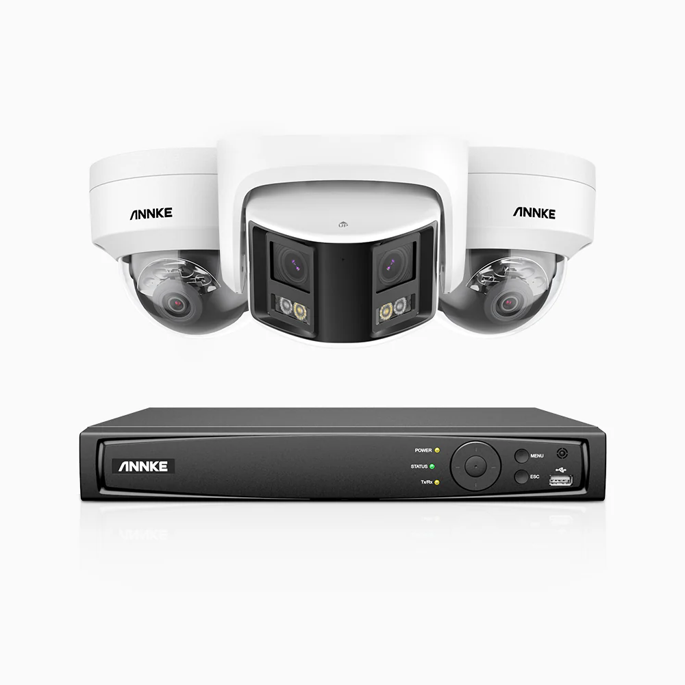 HDCK680 - 8 Channel PoE NVR Security System with Two 4K Cameras & One 6MP Dual Lens Panoramic Camera (180° Ultra Wide Angle), Human & Vehicle Detection, Built-in Microphone, Two-Way Audio - Image 4