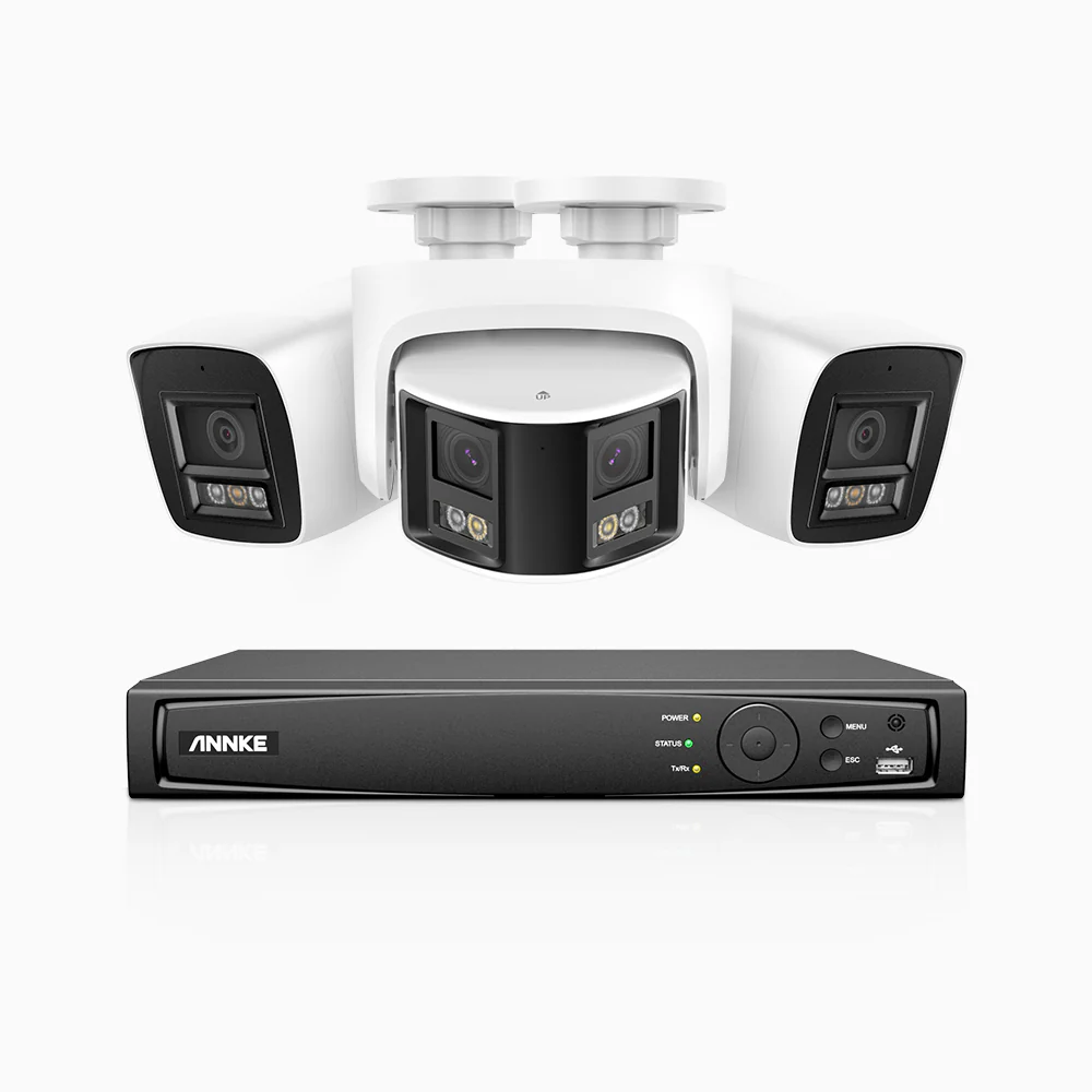 HDCK680 - 8 Channel PoE NVR Security System with Two 4K Cameras & One 6MP Dual Lens Panoramic Camera (180° Ultra Wide Angle), Human & Vehicle Detection, Built-in Microphone, Two-Way Audio - Image 6