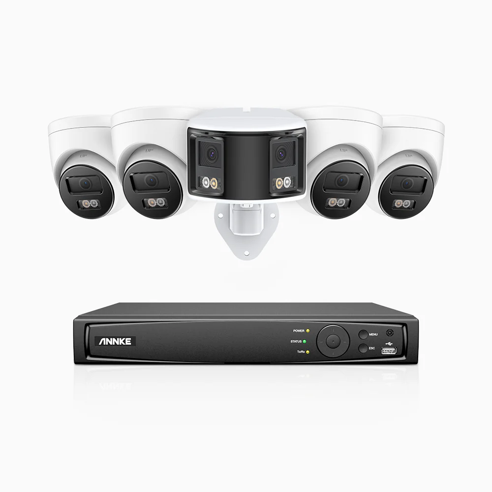HDCK680 - 8 Channel PoE NVR Security System with Four 4K Cameras & One 6MP Dual Lens Panoramic Camera (180° Ultra Wide Angle), Human & Vehicle Detection, Built-in Microphone, Two-Way Audio - Image 6