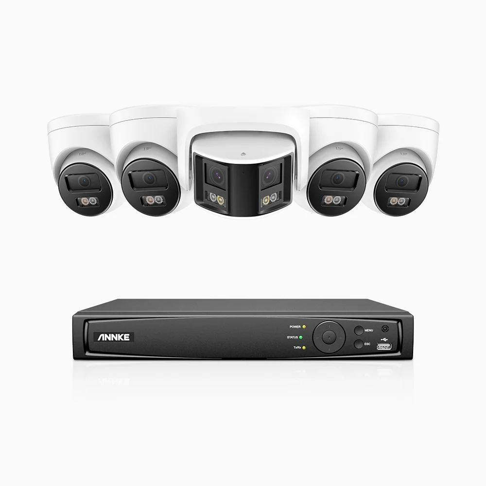 HDCK680 - 8 Channel PoE NVR Security System with Four 4K Cameras & One 6MP Dual Lens Panoramic Camera (180° Ultra Wide Angle), Human & Vehicle Detection, Built-in Microphone, Two-Way Audio - Image 7