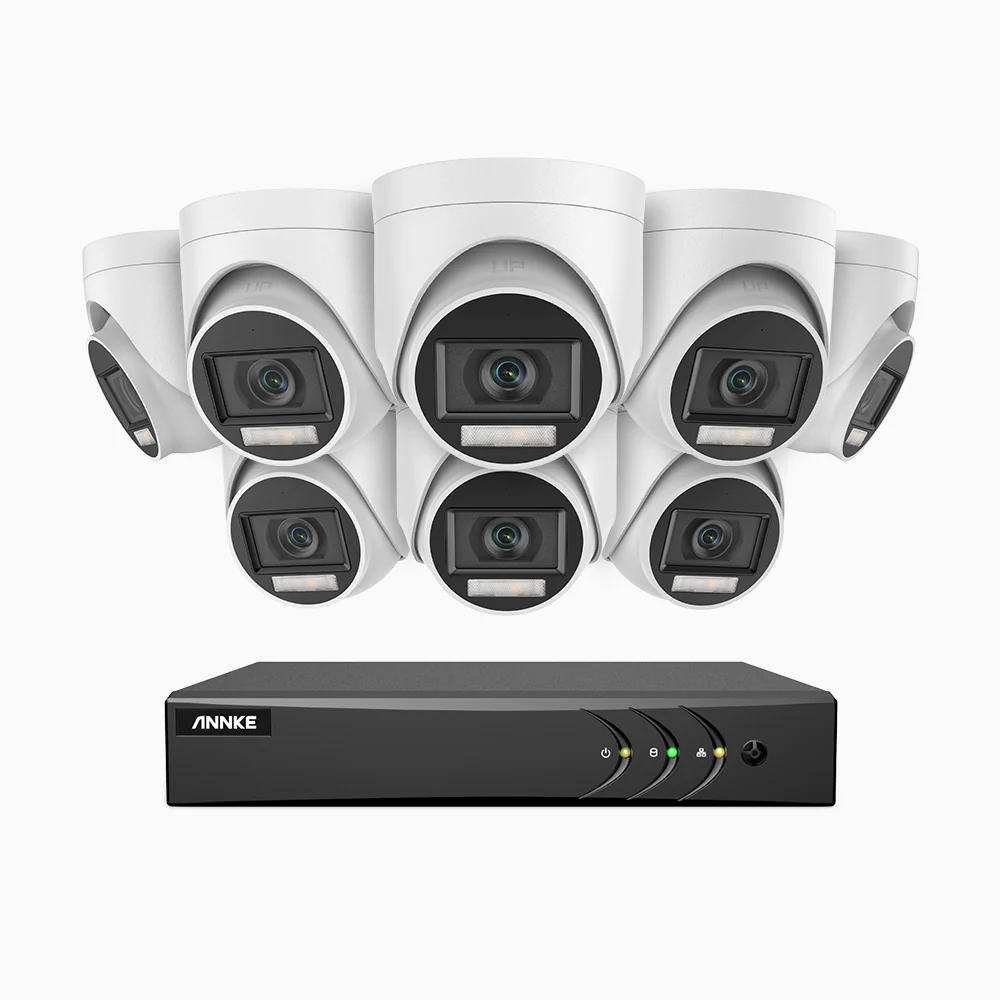 ADLK200 - 1080P 8 Channel 8 Dual Light Cameras Wired Security System, Color & IR Night Vision, 4-in-1 Output Signal, Built-in Microphone, IP67 Weatherproof - Image 2