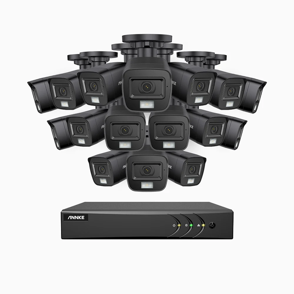 ADLK500 - 3K 16 Channel 16 Dual Light Cameras Wired Security System, Color & IR Night Vision, 3072*1728 Resolution, f/1.2 Super Aperture, 4-in-1 Output Signal, Built-in Microphone, IP67 - Image 2