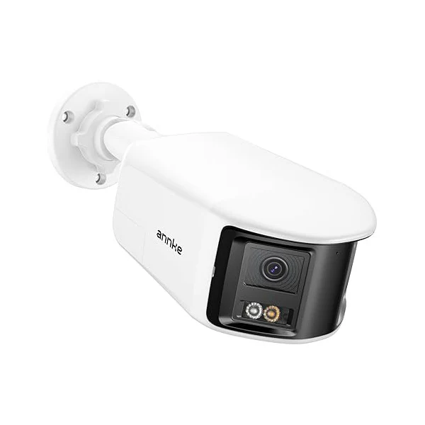 ANNKE FCD600 Dual-Lens Outdoor Security Camera with 180° FoV, 6MP Panoramic PoE IP Camera, Smart Human/Vehicle Detection, Color Night Vision, Two Way Audio, Supports MicroSD Card Up to 512GB