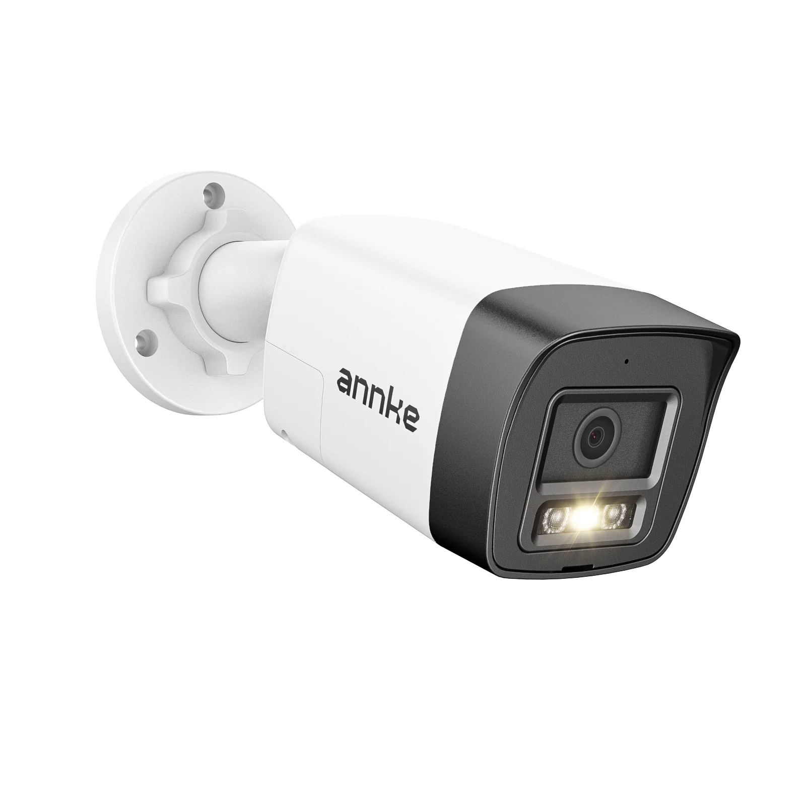 ANNKE 3K PoE Security Camera with Red and Blue Light Alarm, 2.8mm Lens (123°FOV), Color Night Vision, AI Motion Detection, Two-Way Audio, Surveillance Outdoor Bullet Cam with 512GB SD Card Slot, IP67