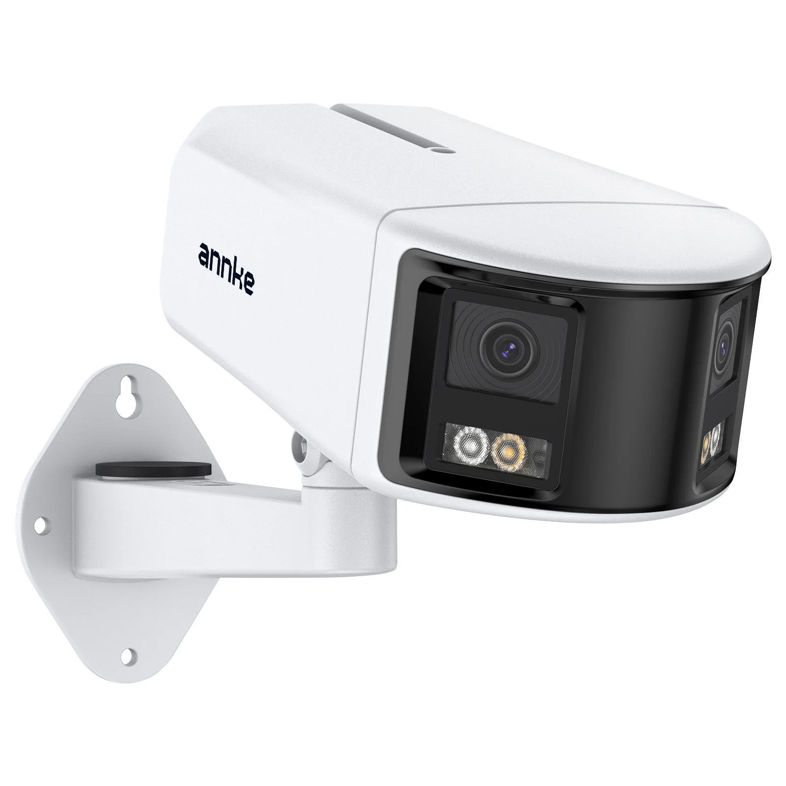 ANNKE FCD800 4K PoE Security Camera System, Dual Lens Outdoor IP Camera, 180 Degree Viewing Angle, Human Vehicle Detection, Color Night Vision, Two Way Talk, Up to 256GB microSD Card