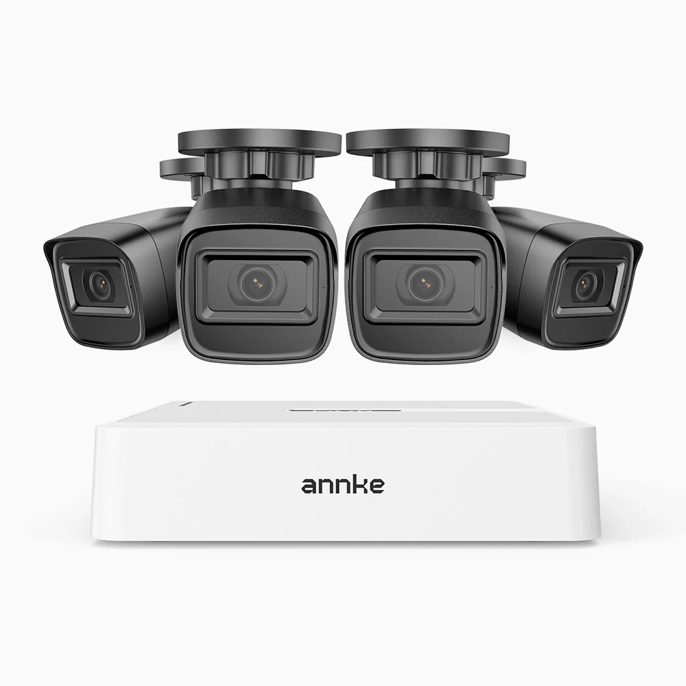 ANNKE 1080p Outdoor Wired Security CCTV System, 8 Channel DVR + 4 X Cameras, 3.6 MM Lens, Smart DVR with Human & Vehicle Detection, 66 ft Infrared Night Vision, 4-in-1 Output Signal, IP67 - Image 4