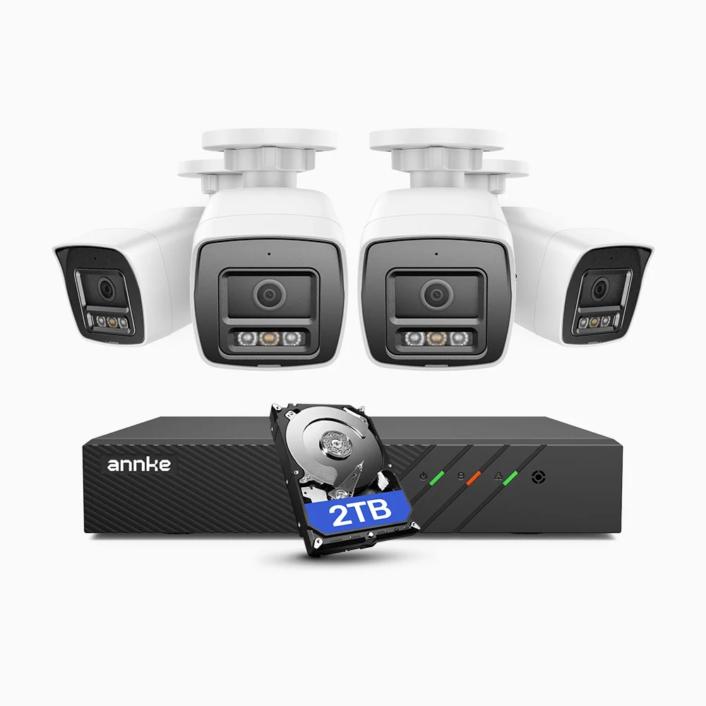 ANNKE 4K 8MP PoE Security Camera System, 4 X 4K IP Cams + 8CH NVR Recorder, 2TB HDD, Human & Vehicle Detection, Built-in Micphone, Color & IR Night Vision, RTSP Supported - Image 2