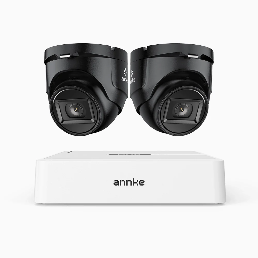 ANNKE 1080p Outdoor Wired Security CCTV System, 8 Channel DVR + 2 X Cameras, 3.6 MM Lens, Smart DVR with Human & Vehicle Detection, 66 ft Infrared Night Vision, 4-in-1 Output Signal, IP67 - Image 4