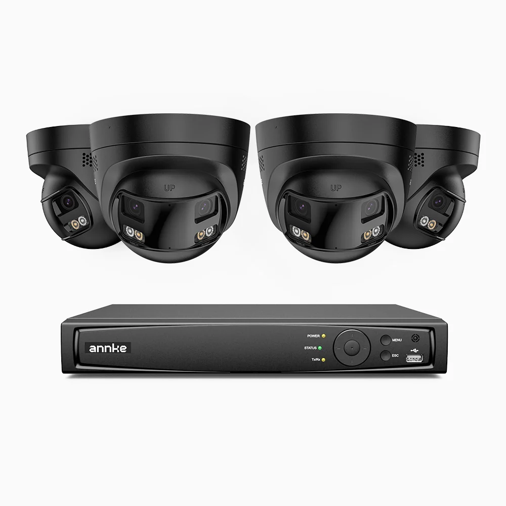 ANNKE FCD800 8 Channel PoE Security Camera System with 4 X 8MP UHD Dual Lens Cameras, 180° Panoramic View, Smart Dual Light Night Vision, Two-Way Audio, Active Siren & Alarm, Human & Vehicle Detection, IP67 - Image 6
