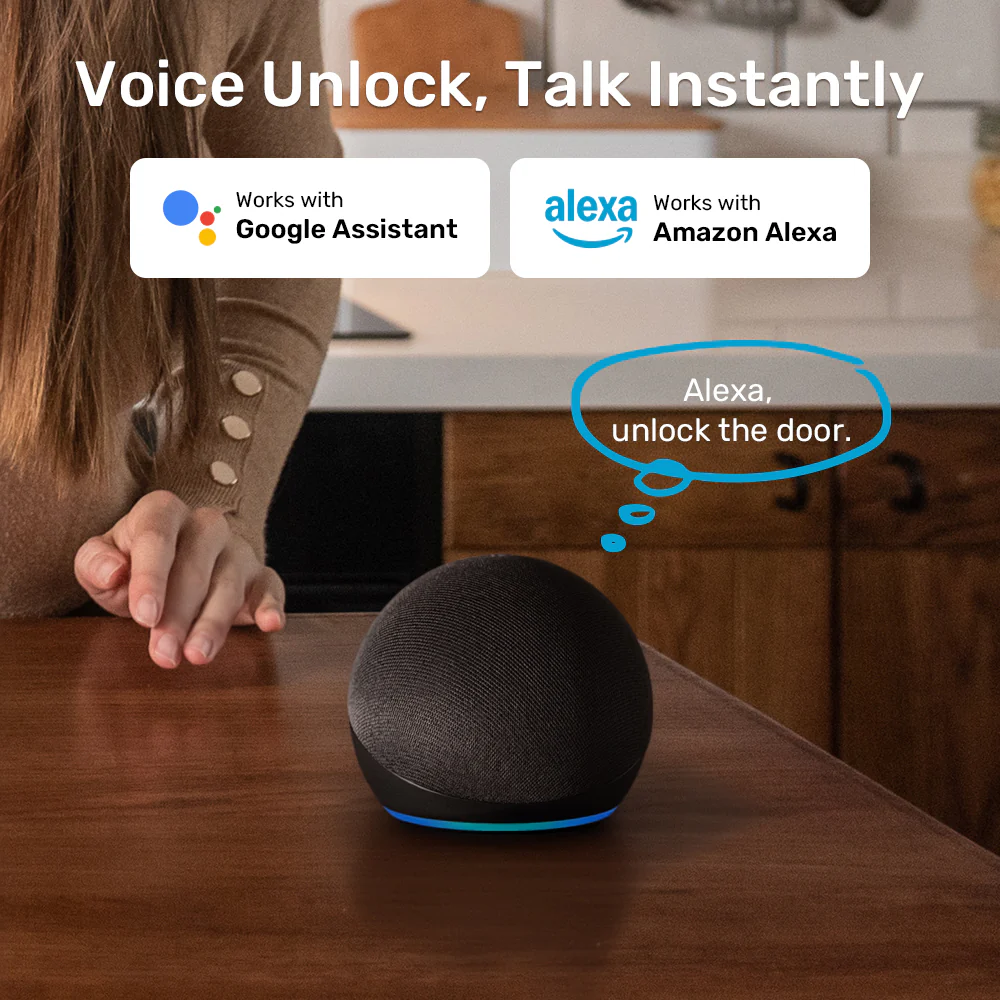 ANNKE Palm Vein Smart Door Lock with 2K Camera, Keyless Entry 5-in-1 (Palm Vein/App/Voice/Code/Key), AI Human Detection, Two-Way Talk, Auto-Lock, Wi-Fi, Alexa/Google, 10,000mAh Rechargeable Battery, Local & Cloud Storage - Image 5
