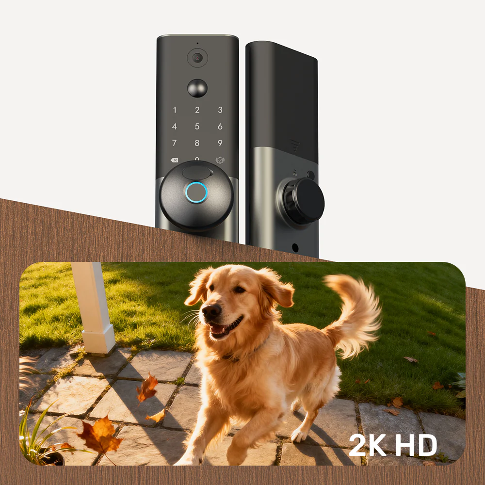 ANNKE Palm Vein Smart Door Lock with 2K Camera, Keyless Entry 5-in-1 (Palm Vein/App/Voice/Code/Key), AI Human Detection, Two-Way Talk, Auto-Lock, Wi-Fi, Alexa/Google, 10,000mAh Rechargeable Battery, Local & Cloud Storage - Image 9