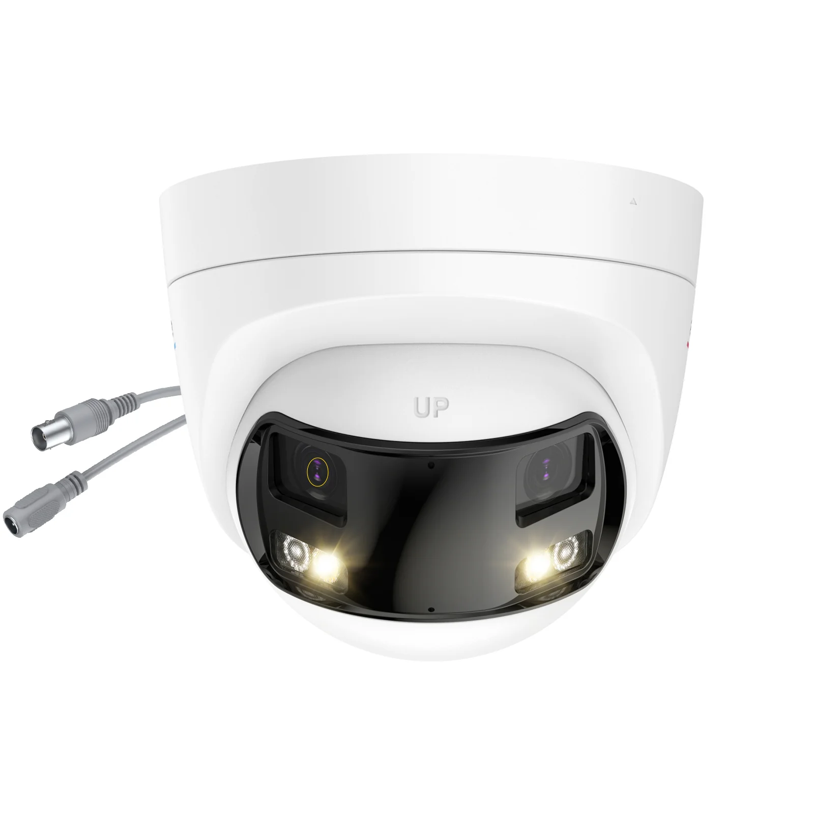 ANNKE 5MP Analog Dual-Lens Security Camera, Wired Add-On Dome Camera for TVI Analog CCTV DVR System (DVR Required, Not Included), 180°Wide Angle, Smart Dual Light, 130DB, 3D DNR, One-Way Audio,IP67
