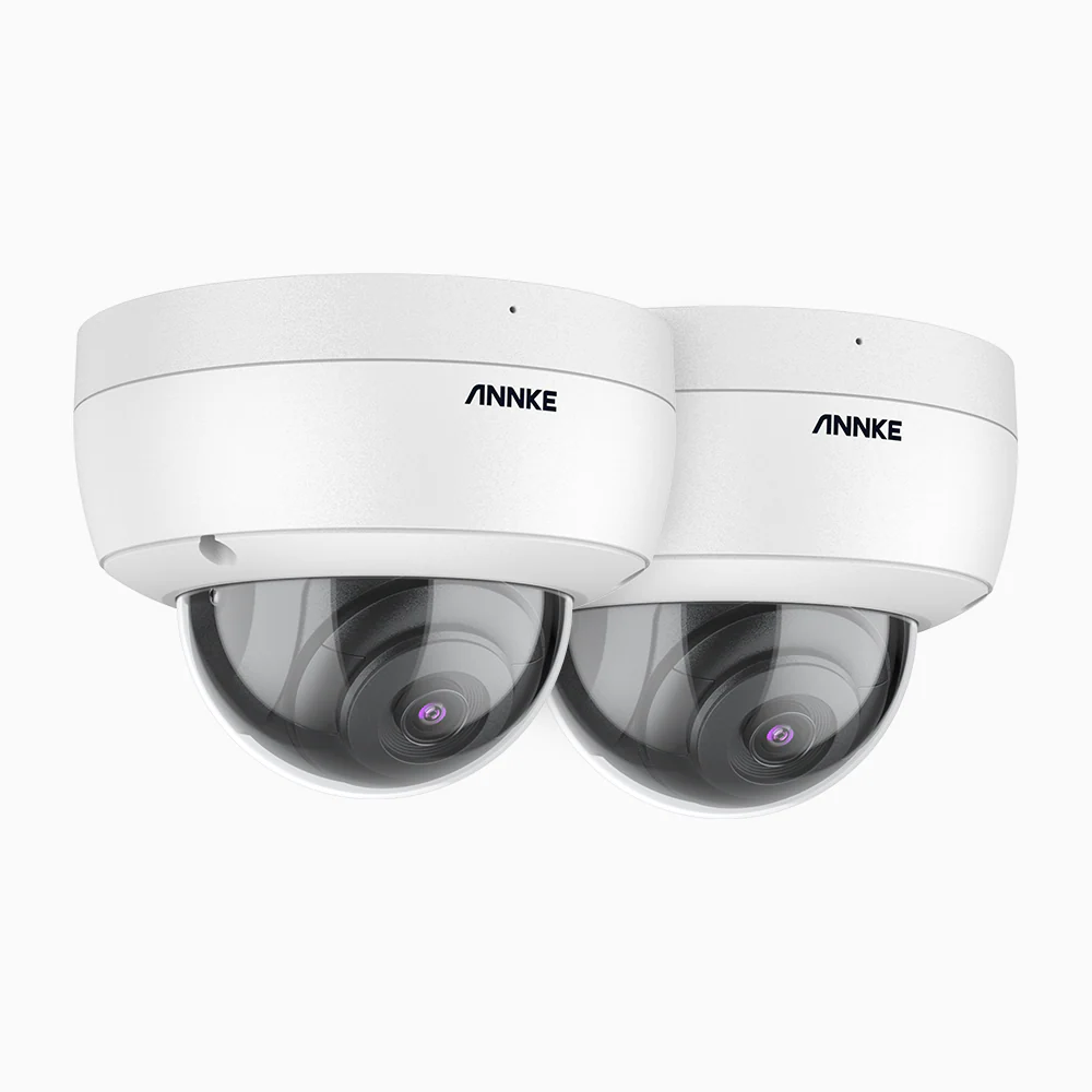 C500D - 2-Pack 3K Outdoor PoE Security IP Dome IK10 Camera, EXIR 2.0 Night Vision, Built-in Microphone, SD Card Slot, IP67 Waterproof, RTSP Supported, Works with Alexa