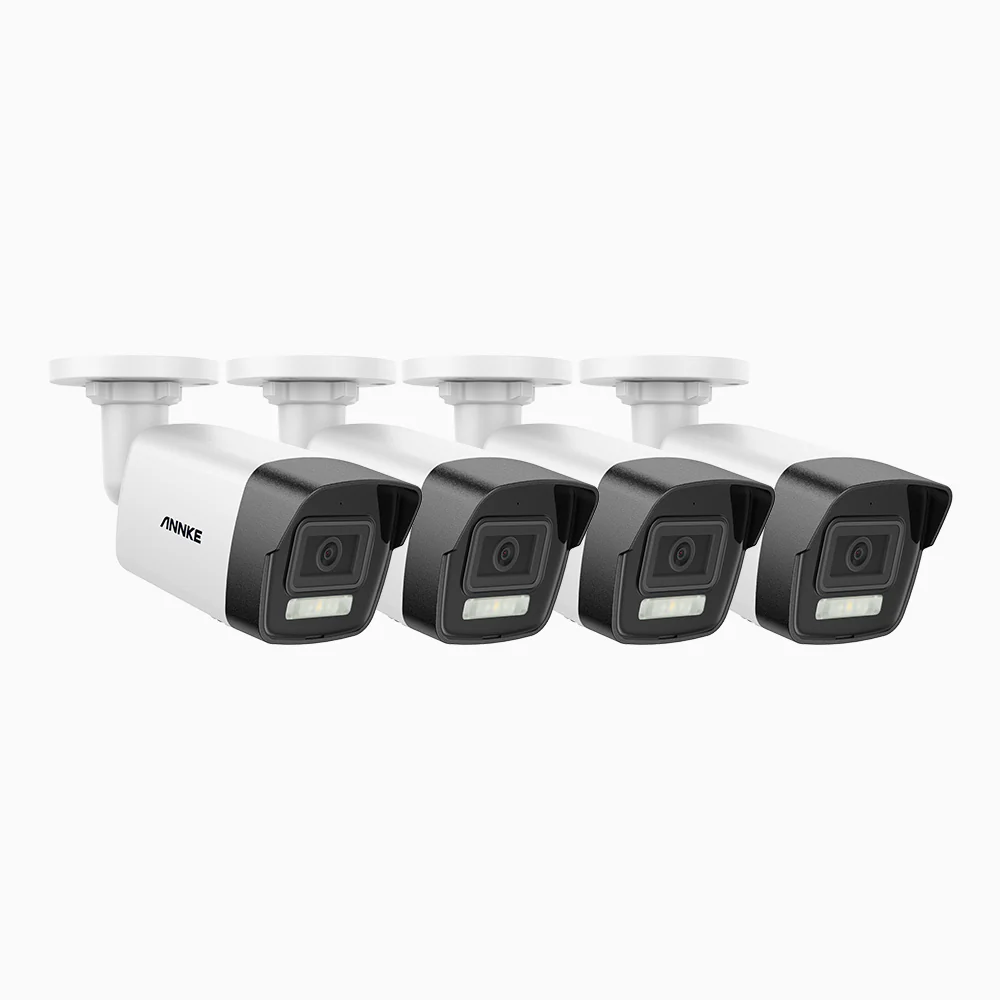 C500P - 4PCS 3K Dual Light Outdoor PoE Security Camera, Color & IR Night Vision, 3072 X 1728 @ 20fps, Human & Vehicle Detection, Two-Way Audio, IP67 - Image 2