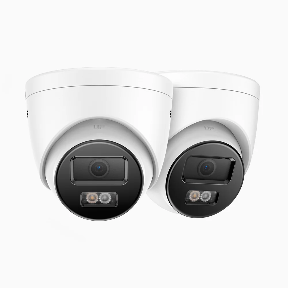 C800 - 2PCS 4K Outdoor PoE IP Security Camera, Human & Vehicle Detection, Color & IR Night Vision, Built-in Microphone & SD Card Slot, RTSP Supported - Image 2