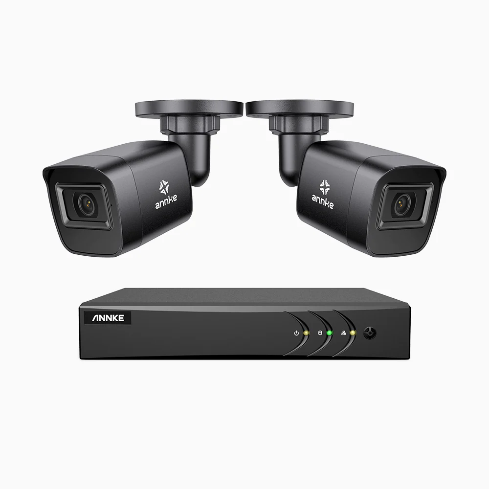 EL200 - 1080p 4 Channel Outdoor Wired Security CCTV System with 2 Cameras, 3.6 MM Lens, Smart DVR with Human & Vehicle Detection, 66 ft Infrared Night Vision, 4-in-1 Output Signal, IP67 - Image 3