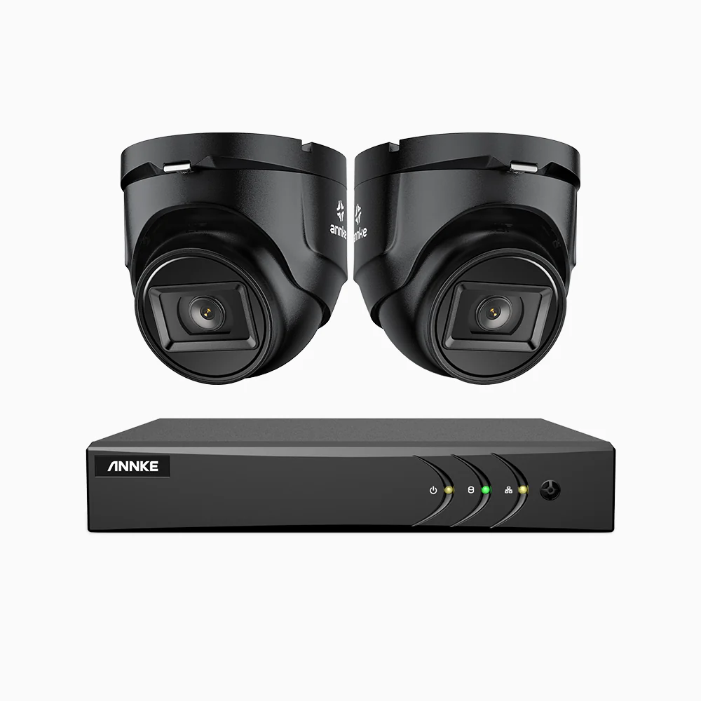 EL200 - 1080p 8 Channel Outdoor Wired Security CCTV System with 2 Cameras, 3.6 MM Lens, Smart DVR with Human & Vehicle Detection, 66 ft Infrared Night Vision, 4-in-1 Output Signal, IP67 - Image 4