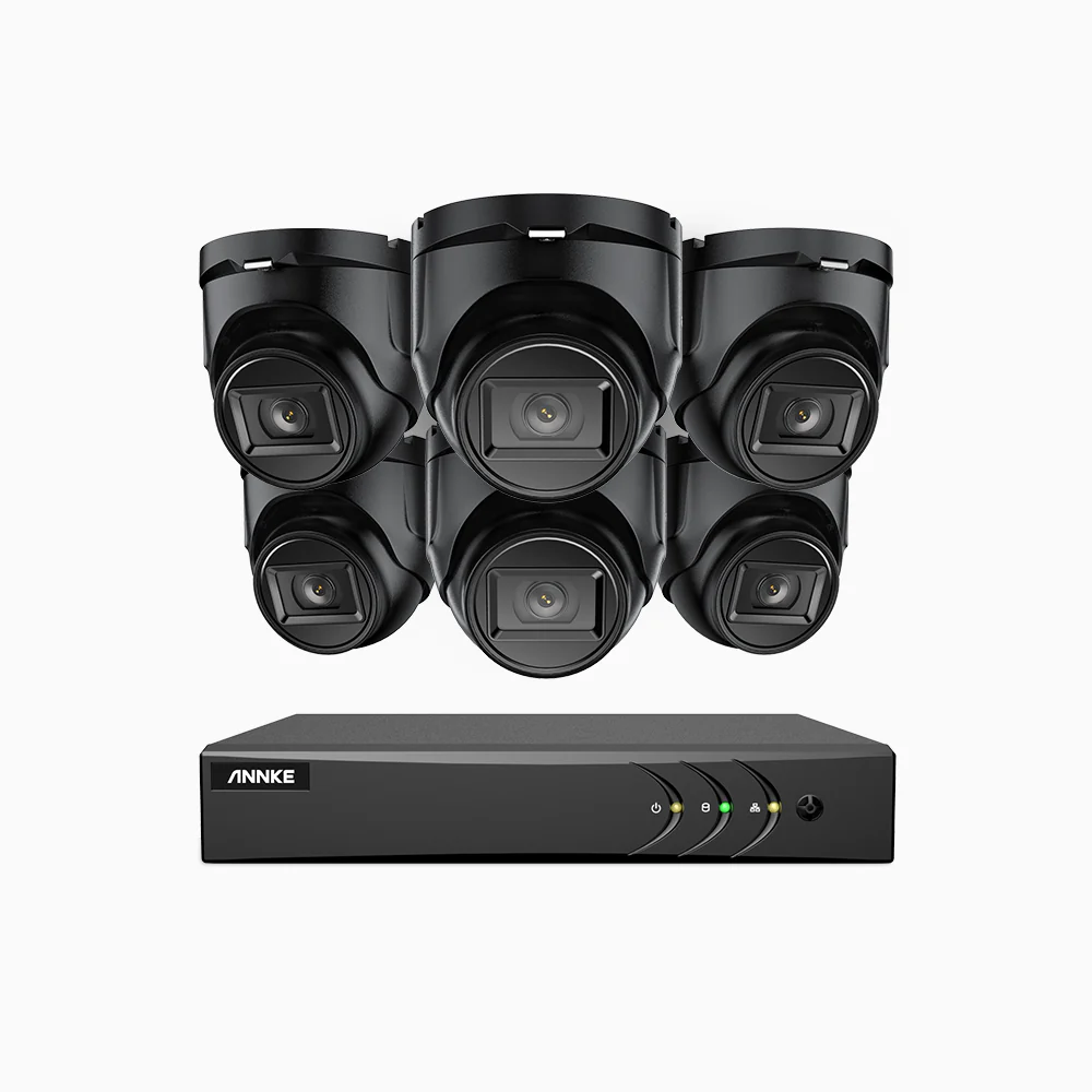 EL200 - 1080p 8 Channel Outdoor Wired Security CCTV System with 6 Cameras, 3.6 MM Lens, Smart DVR with Human & Vehicle Detection, 66 ft Infrared Night Vision, 4-in-1 Output Signal, IP67 - Image 4