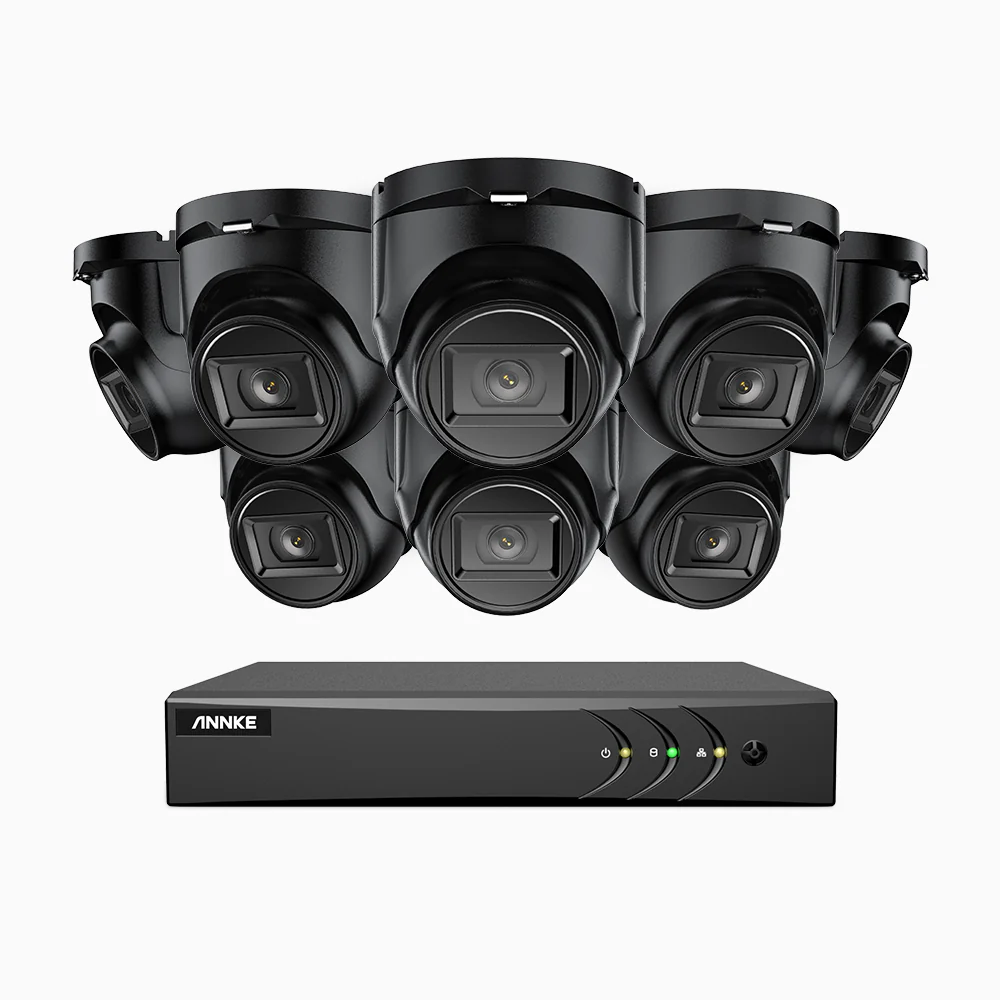 EL200 - 1080p 8 Channel Outdoor Wired Security CCTV System with 8 Cameras, 3.6 MM Lens, Smart DVR with Human & Vehicle Detection, 66 ft Infrared Night Vision, 4-in-1 Output Signal, IP67 - Image 4
