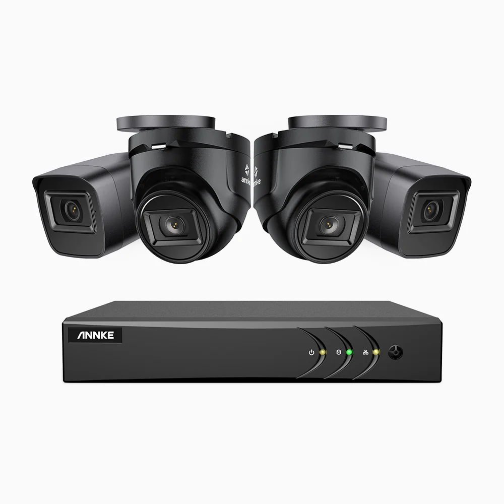 EL200 - 1080p 8 Channel Outdoor Wired Security CCTV System with 2 Bullet & 2 Turret Cameras, 3.6 MM Lens, Smart DVR with Human & Vehicle Detection, 66 ft Infrared Night Vision, 4-in-1 Output Signal, IP67 - Image 2