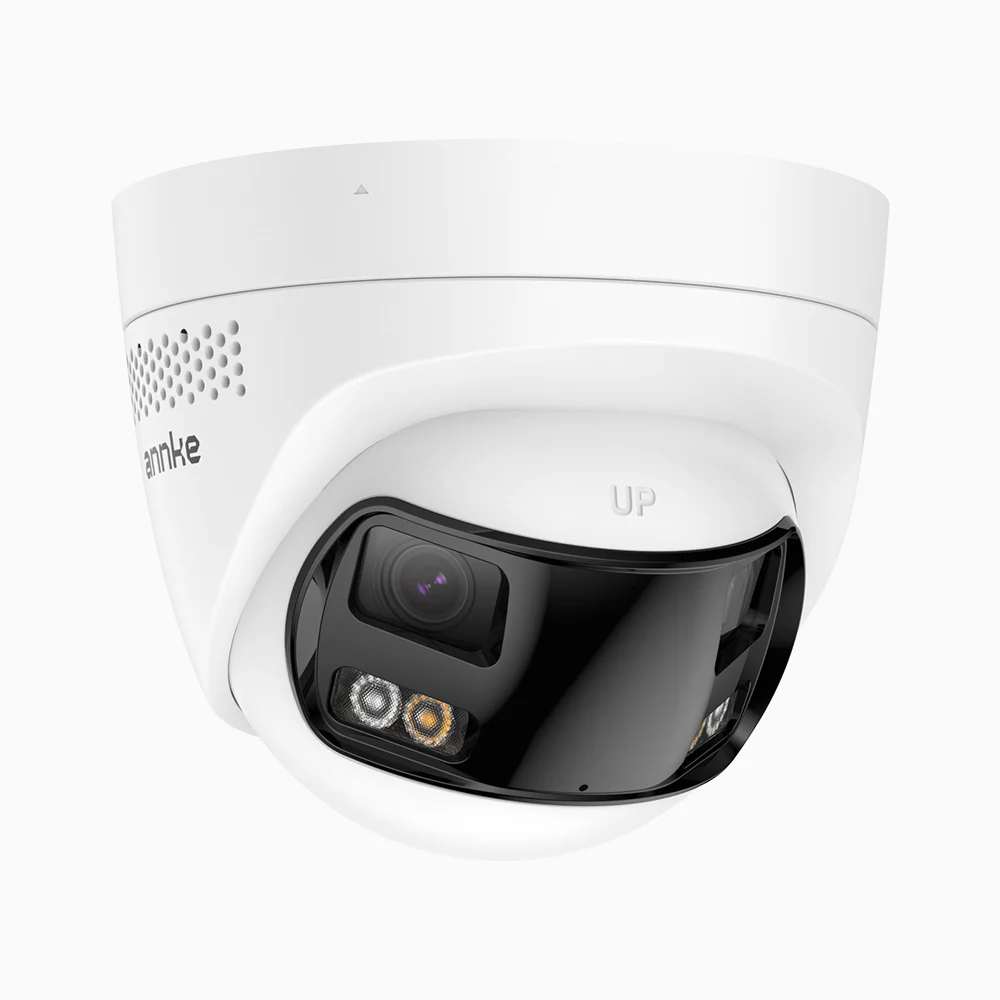FCD800 - 4K 8MP Seamless Dual-Lens Outdoor PoE Security Camera, 77° Vertical FOV, 180° Panoramic Coverage, Smart Color Night Vision & Active Deterrence, Two-Way Audio