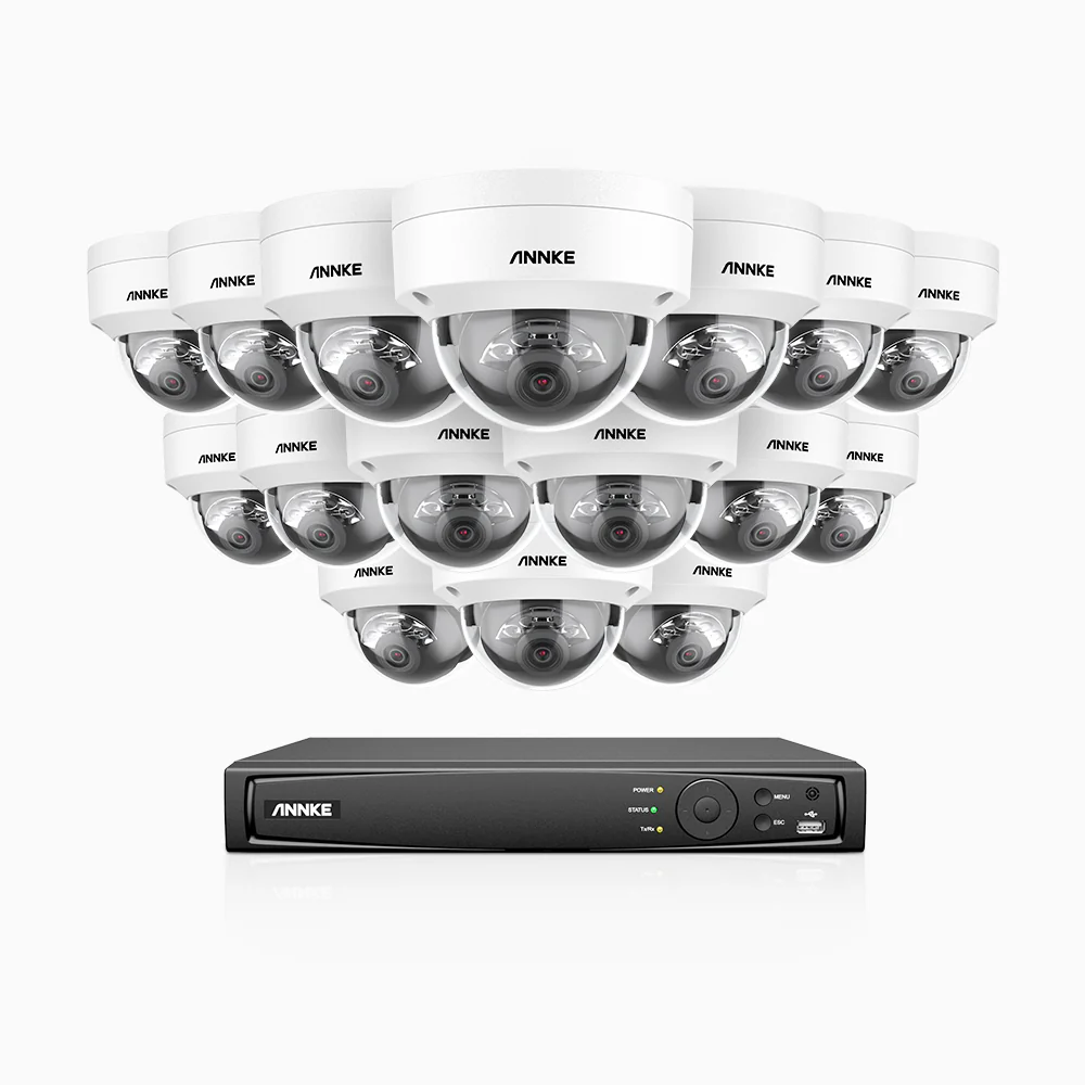 H1200 - 4K 12MP 16 Channel 16 Cameras PoE Security System, Color & IR Night Vision, Human & Vehicle Detection, H.265+, Built-in Microphone, Max. 512 GB Local Storage, IP67 - Image 3
