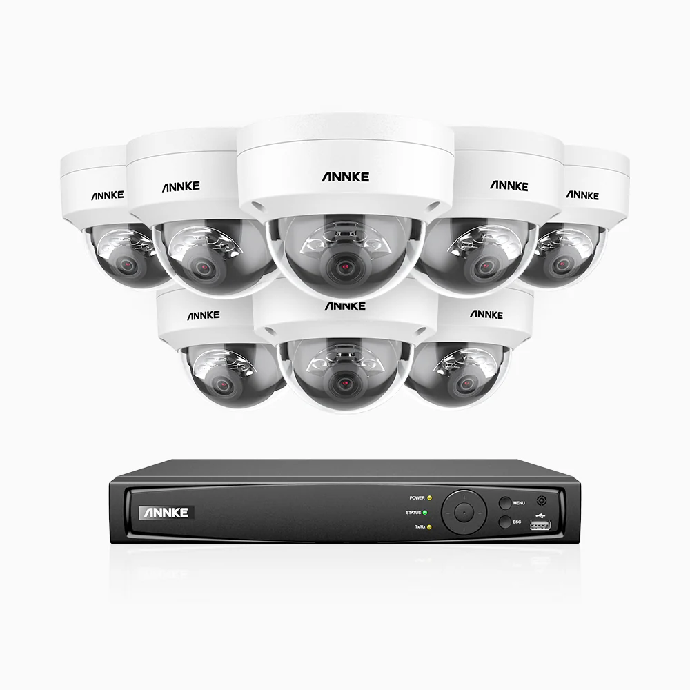 H1200 - 4K 12MP 16 Channel 8 Cameras PoE Security System, Color & IR Night Vision, Human & Vehicle Detection, H.265+, Built-in Microphone, Max. 512 GB Local Storage, IP67 - Image 3