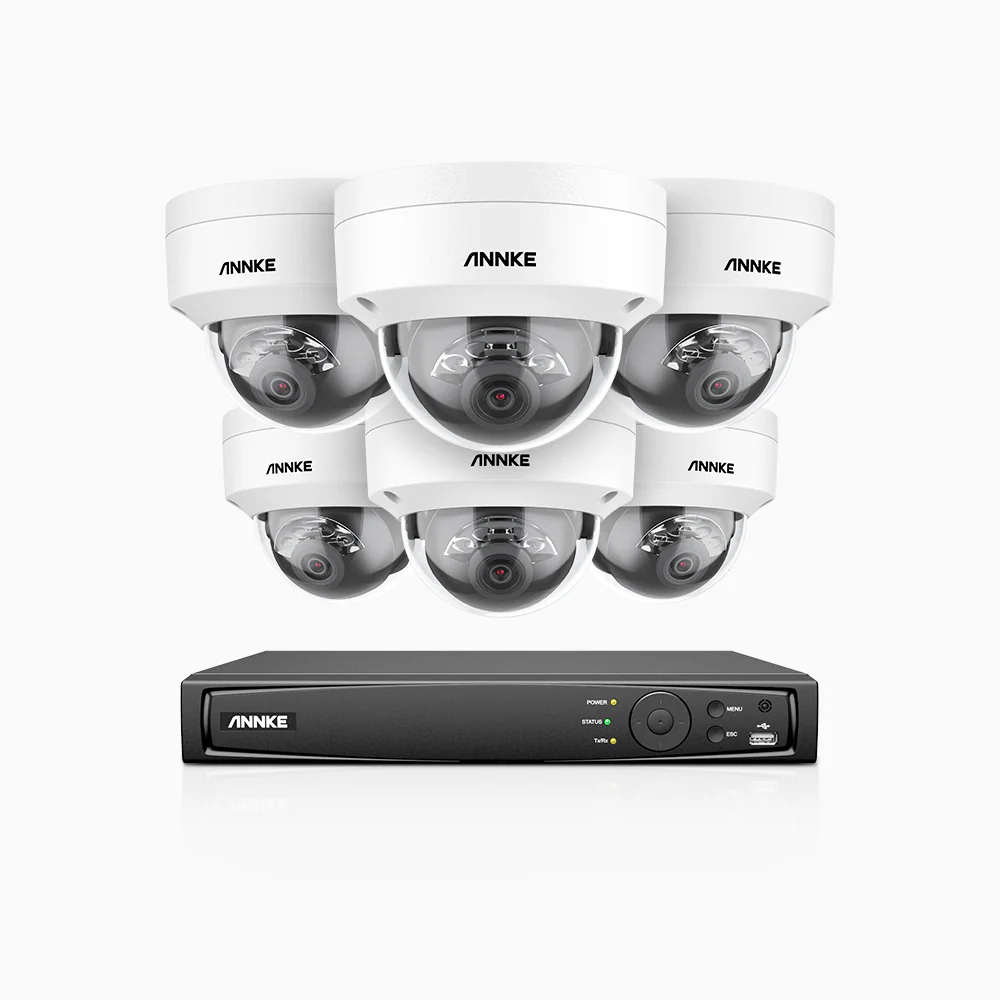 H1200 - 4K 12MP 8 Channel 6 Cameras PoE Security System, Color & IR Night Vision, Human & Vehicle Detection, H.265+, Built-in Microphone, Max. 512 GB Local Storage, IP67 - Image 3