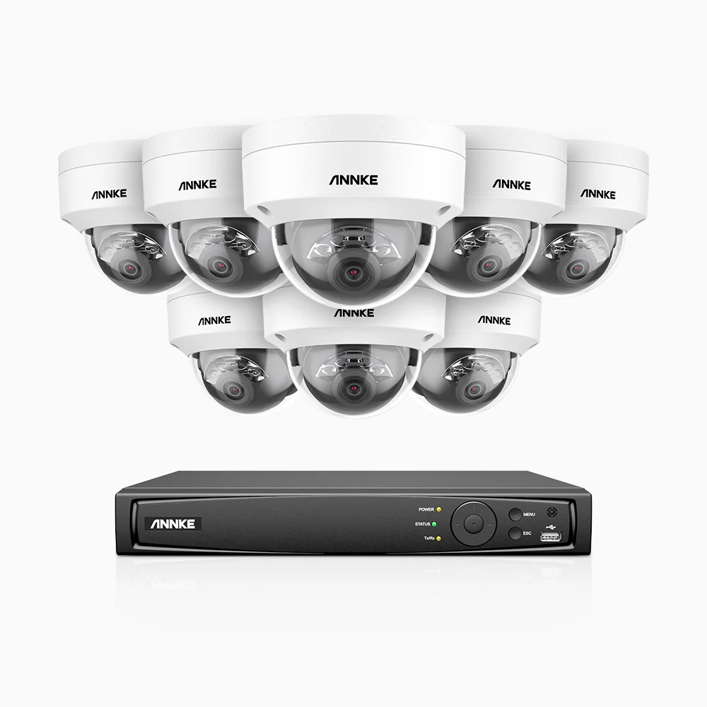 H1200 - 4K 12MP 8 Channel 8 Cameras PoE Security System, Color & IR Night Vision, Human & Vehicle Detection, H.265+, Built-in Microphone, Max. 512 GB Local Storage, IP67 - Image 3