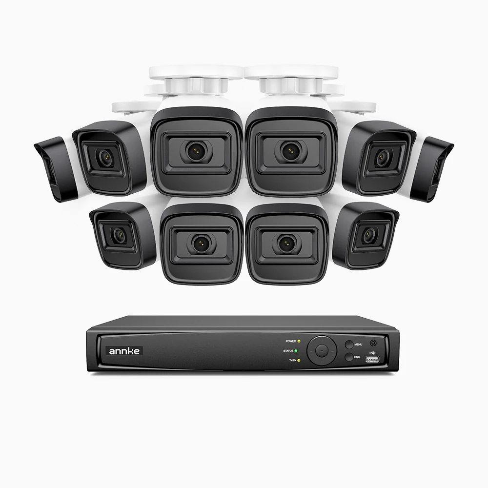 H300 - 2K 3MP 16 Channel 10 Cameras PoE Security System, EXIR 2.0 Night Vision, Motion Detection, H.265+, IP67 Waterproof - Image 2