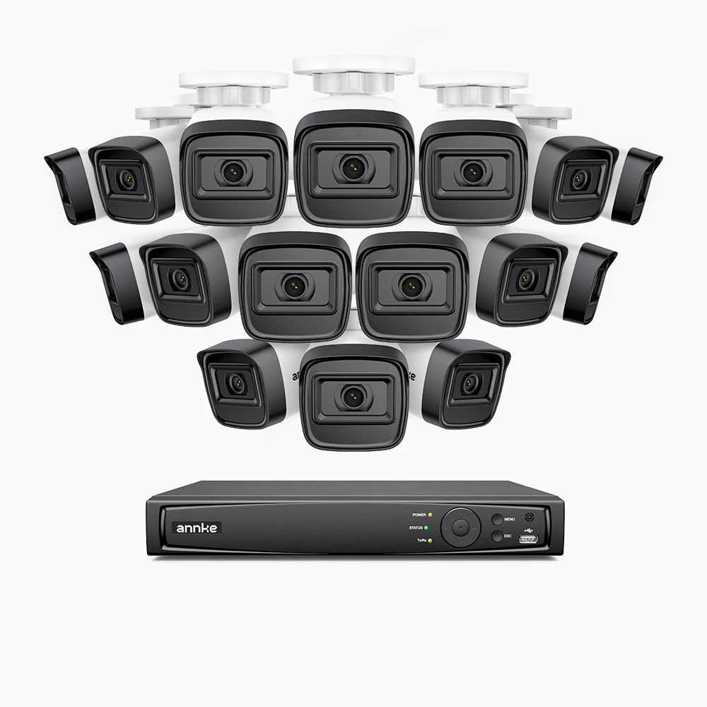 H300 - 2K 3MP 16 Channel 16 Cameras PoE Security System, EXIR 2.0 Night Vision, Motion Detection, H.265+, IP67 Waterproof - Image 2