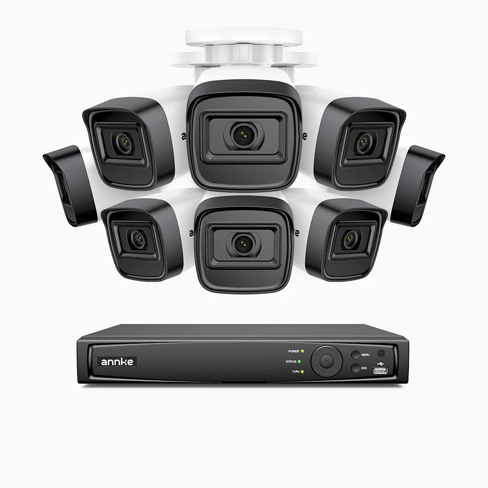 H300 - 2K 3MP 16 Channel 8 Cameras PoE Security System, EXIR 2.0 Night Vision, Motion Detection, H.265+, IP67 Waterproof - Image 2