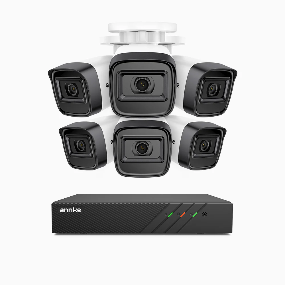 H300 - 2K 3MP 8 Channel 6 Cameras PoE Security System, EXIR 2.0 Night Vision, Motion Detection, H.265+, IP67 Waterproof - Image 2