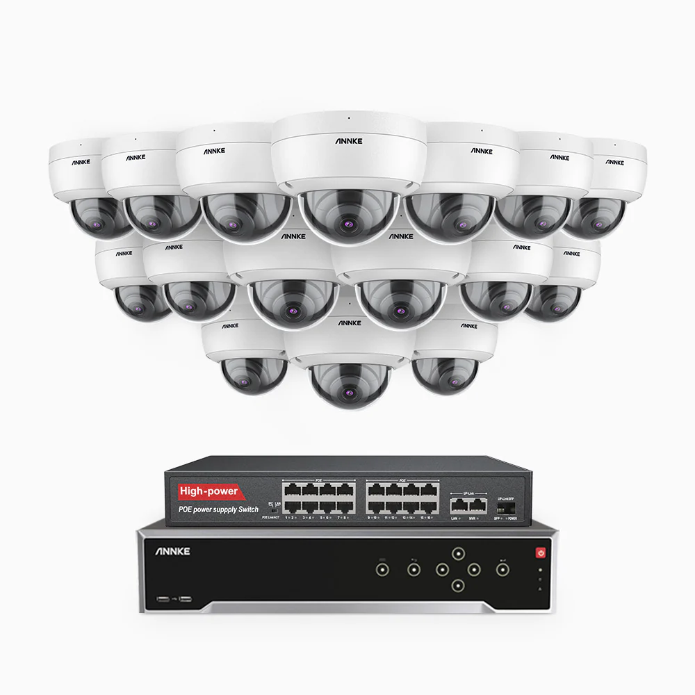 H500 - 3K Super HD 32 Channel 16 Cameras PoE Security System, Color & IR Night Vision, 3072 × 1728 @ 20fps, Smart Human & Vehicle Detection, Built-in Microphone, IP67 - Image 2