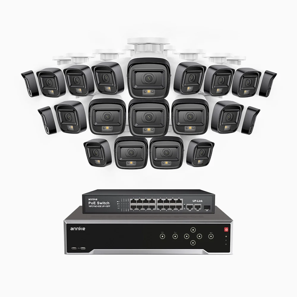 H500 - 3K Super HD 32 Channel 20 Cameras PoE Security System, Color & IR Night Vision, 3072 × 1728 @ 20fps, Smart Human & Vehicle Detection, Built-in Microphone, IP67 - Image 3