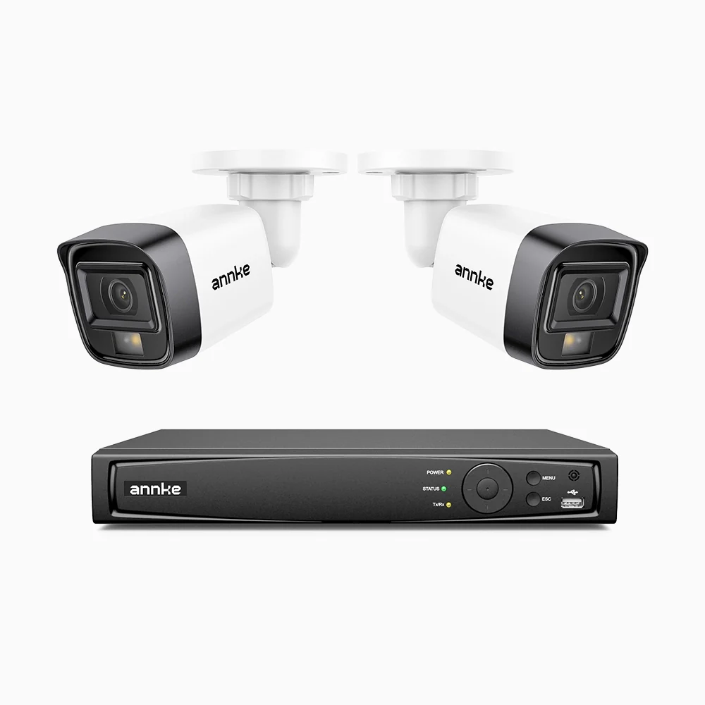 H500 - 3K Super HD 4 Channel 2 Cameras PoE Security System, Color & IR Night Vision, 3072 × 1728 @ 20fps, Smart Human & Vehicle Detection, Built-in Microphone, IP67 - Image 3
