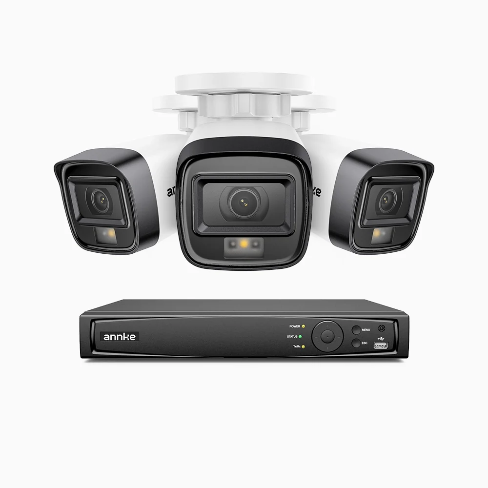 H500 - 3K Super HD 4 Channel 3 Cameras PoE Security System, Color & IR Night Vision, 3072 × 1728 @ 20fps, Smart Human & Vehicle Detection, Built-in Microphone, IP67 - Image 3