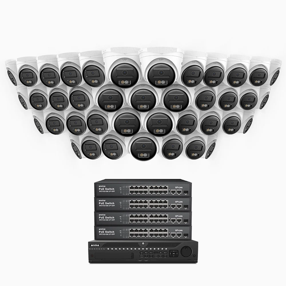 H500 - 3K Super HD 64 Channel 40 Cameras PoE Security System, Color & IR Night Vision, 3072 × 1728 @ 20fps, Smart Human & Vehicle Detection, Built-in Microphone, IP67 - Image 2
