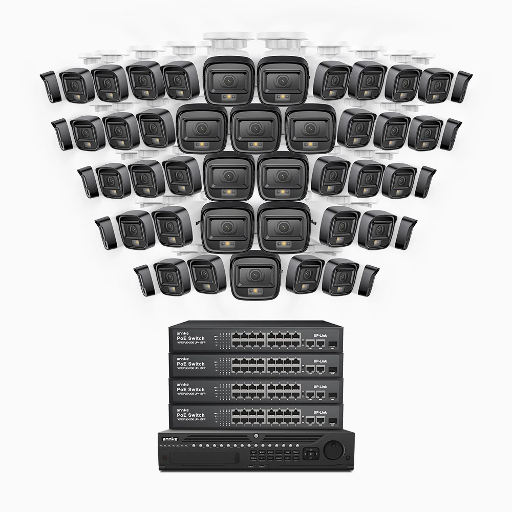 H500 - 3K Super HD 64 Channel 48 Cameras PoE Security System, Color & IR Night Vision, 3072 × 1728 @ 20fps, Smart Human & Vehicle Detection, Built-in Microphone, IP67 - Image 2