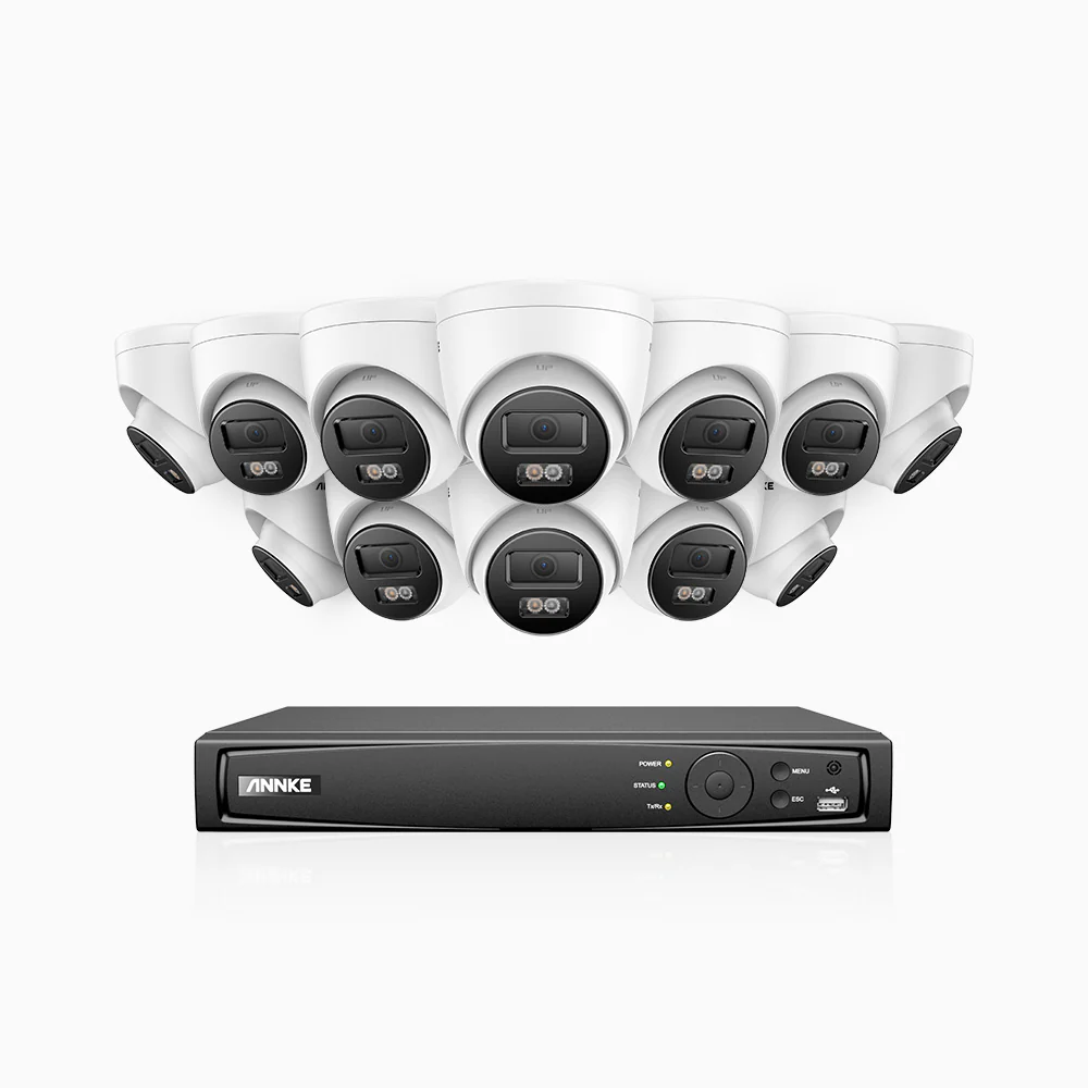 H500P - 3K 16 Channel 12 Cameras PoE Security System, Color & IR Night Vision, 3072 X 1728 @ 20fps, Human & Vehicle Detection, Two-Way Audio, IP67 - Image 2