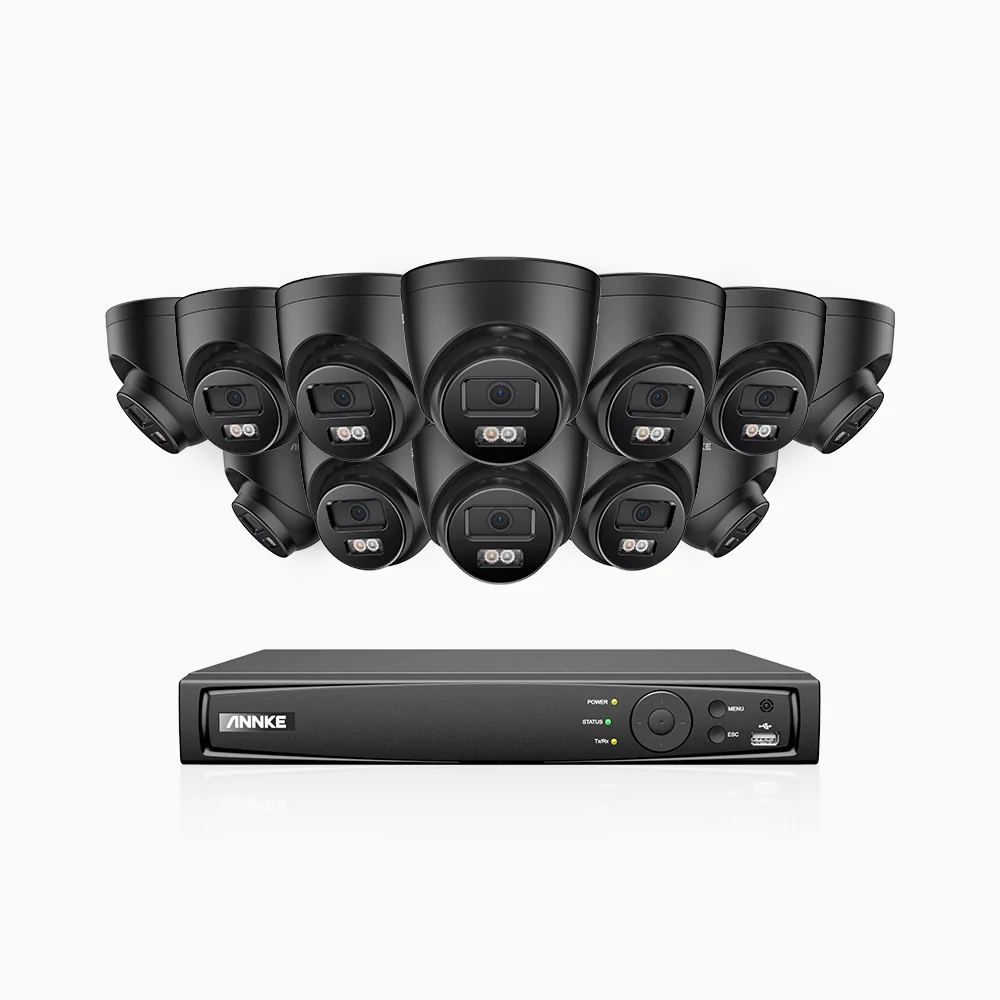 H500P - 3K 16 Channel 12 Cameras PoE Security System, Color & IR Night Vision, 3072 X 1728 @ 20fps, Human & Vehicle Detection, Two-Way Audio, IP67 - Image 4