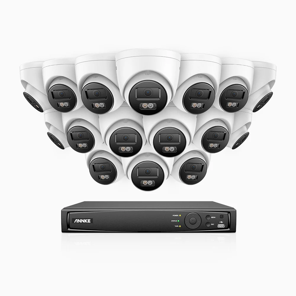 H500P - 3K 16 Channel 16 Cameras PoE Security System, Color & IR Night Vision, 3072 X 1728 @ 20fps, Human & Vehicle Detection, Two-Way Audio, IP67 - Image 2