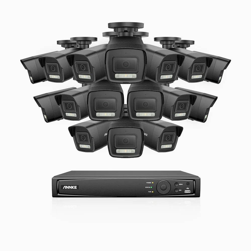 H500P - 3K 16 Channel 16 Cameras PoE Security System, Color & IR Night Vision, 3072 X 1728 @ 20fps, Human & Vehicle Detection, Two-Way Audio, IP67 - Image 3